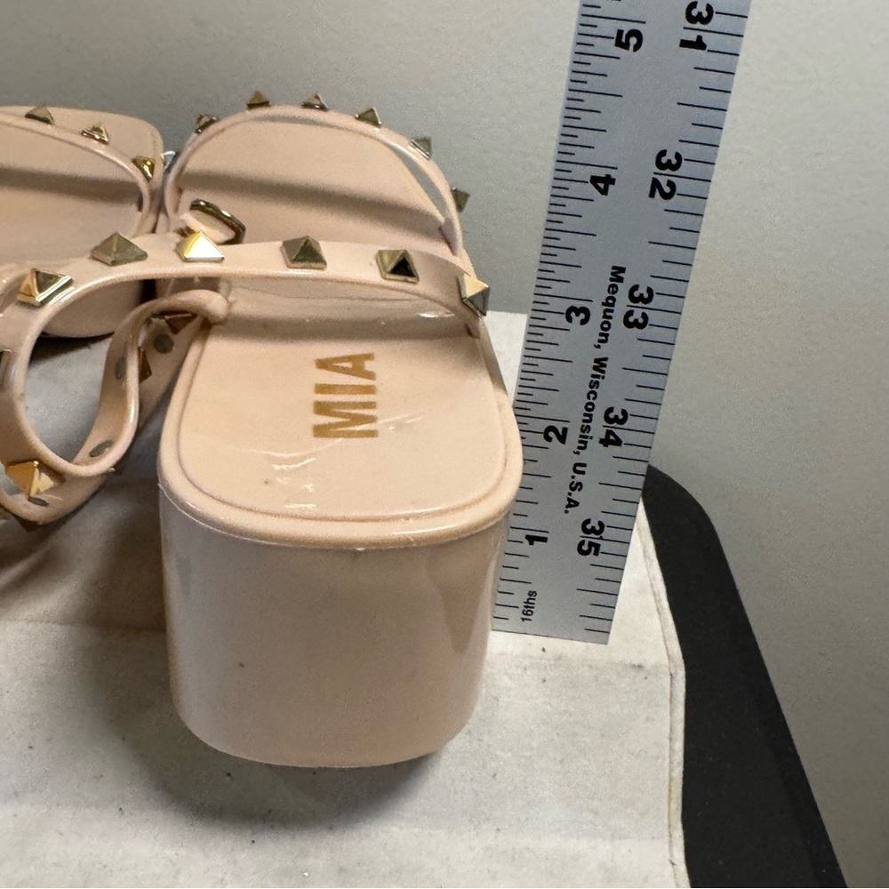 Mia jelly sandals women, size 8, NWOT , studded, nude - Picture 6 of 10